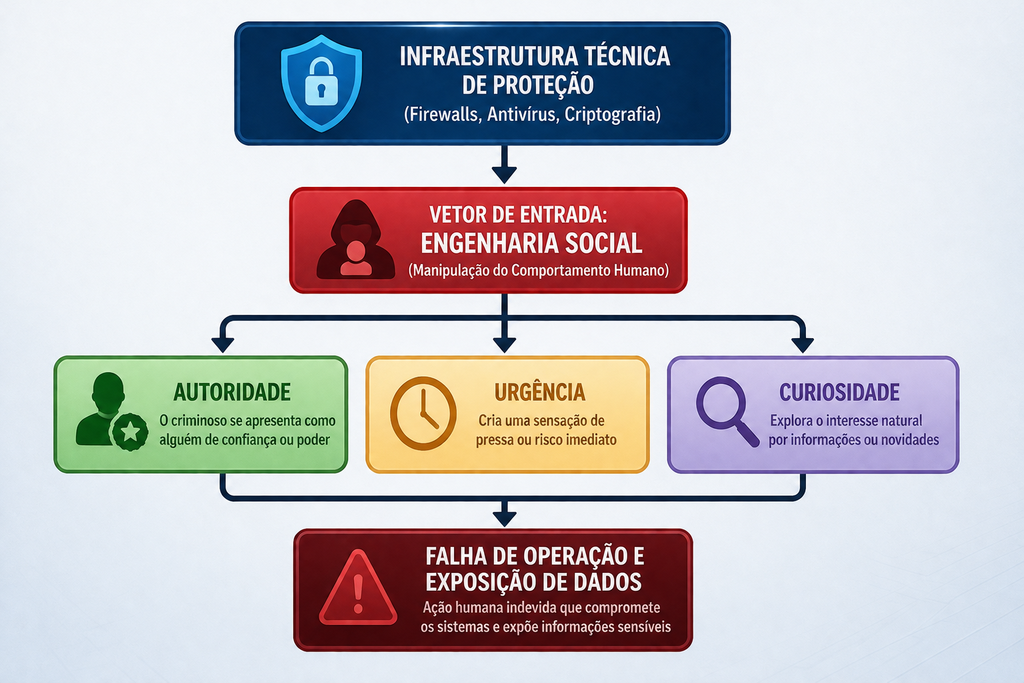 O funcionamento da engenharia social nas empresas explora o comportamento humano para causar prejuízos significativos na segurança da informação.

